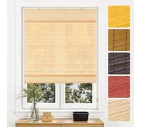 Victoria M. Persiana Enrollable de Bambú para Interiores, Cortina de Protección Solar y Privacidad para Puertas y Ventanas, 150 x 220 cm, Natural