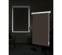 Victoria M. Tenebra Estor Opaco Térmico con o Sin Taladrar, Revestimiento Plateado Incluye Material de Montaje, 45 x 160 cm (Ancho x Alto), Marrón Oscuro