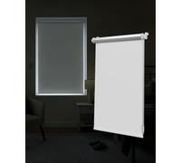 Victoria M. Tenebra Estor Opaco Térmico con o Sin Taladrar, Revestimiento Plateado Incluye Material de Montaje, 45 x 220 cm (Ancho x Alto), Blanco