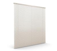 Victoria M. VICTORIA M Persiana Veneciana de Aluminio 25mm, Resistente a la Humedad e Inflamable, Incluye Clips de Sujeción Klemmfix, 130 x 175 cm, Crema