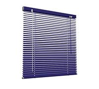 Victoria M. VICTORIA M Persiana Veneciana de Aluminio 25mm, Resistente a la Humedad e Inflamable, Incluye Clips de Sujeción Klemmfix, 50 x 130 cm, Azul