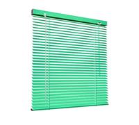 Victoria M. VICTORIA M Persiana Veneciana de Aluminio 25mm, Resistente a la Humedad e Inflamable, Incluye Clips de Sujeción Klemmfix, 50 x 130 cm, Verde