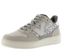 Victoria Madrid Botín Glitter, Plataforma Mujer, Plateado, 36 EU