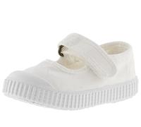 victoria Merceditas Unisex 1915 Lona Drec & Tira Adherente & Refuerzo Puntera 136605 para Niños Blanco 30