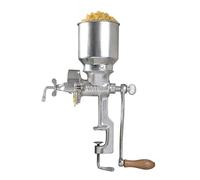 Victoria Molino Cereales Manual, Molinillo de Mano en Hierro Fundido para Moler Café, Maíz, Avena, Semillas, Grosor de Molienda Ajustable, Grain Grinder Tolva Alta con Abrazadera para Mesa