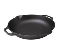 VICTORIA Paellera Sartén Hierro Fundido Curado Inducción 33cm, Apta Fuego, Barbacoa, Horno, Vitrocerámica, Gas, Cast Iron Skillet Curada para Crear Antiadherente Libre de Tóxicos sin PTFE ni PFOA