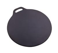 Victoria Pan de pizca Tawa Dosa Pan de hierro fundido de 12 pulgadas con una sartn crep de asa de bucle predeterminada con aceite de linaza hec