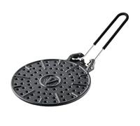 VICTORIA Parrilla para Arepas de Hierro Fundido Esmaltado, 20 cm, Antiadherente Natural, Arepera Libre PTFE Y PFOA, Asador Difusor de Calor Apto para Inducción, Vitrocerámica, Gas, Horno, Barbacoa