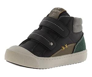 victoria Plano BOTÍN Huellas Efecto Piel & Tiras 1365110-KIDS para Niños Negro 29