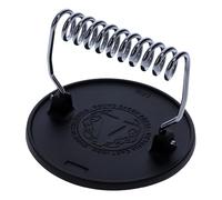 VICTORIA Prensa Hamburguesas Smash Burger Hierro Fundido Curado 16,5cm Aplastador de Carne para Barbacoa Profesional, Mango Resistente al Calor, Curada para Antiadherente Libre de PTFE