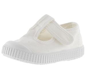 victoria Sandalias Unisex 1915 Lona Tintada DREC & Tira Adherente & Refuerzo Puntera 136625 para Niños Blanco 30