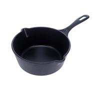 VICTORIA Sartén Olla de Hierro Fundido sazonada con Aceite de linaza 100% sin OMG, Negro