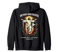 Victoria sobre la Muerte Jesús Resurrección 1 Corintios 15:55 Sudadera con Capucha