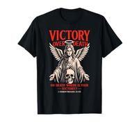 Victoria sobre la Muerte Verso bíblico Cristiano Ángel 1 Corintios 15:55 Camiseta