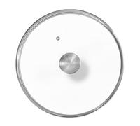VICTORIA Tapa de cristal para sartén de hierro fundido de 25,4 cm, tapa de sartén con perilla de flujo de aire de acero inoxidable