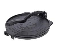 VICTORIA Tortillera Prensa para Tortillas Mexicanas Hierro Fundido HD Curado 25 cm, Pataconera Colombiana Profesional para Hacer Tacos, Arepas, Quesadillas, Empanadas, Patacones, Roti Maker
