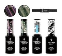 Victoria Vynn Cat Eye Hybrid Gel Polish Set & Top Gel - Regalo perfecto para el diseño de uñas profesional