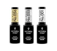 Victoria Vynn Gel Polish Set - Flawless White, Silver Cristal & Gold Millionaire, 8 ml