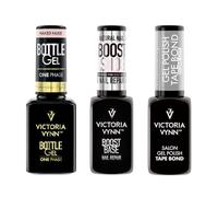 VICTORIA VYNN Juego de esmalte de uñas y gel con base híbrida, SOAK Off Tape Bond y gel monofásico, gel UV/LED para uñas, ideal para manicuras perfectas, 31 ml en total