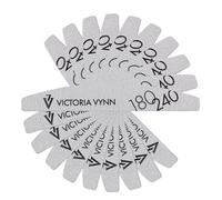 Victoria Vynn Lima de Uñas de Doble Cara, Lima de Esmeril, Herramientas de Manicura y Estilismo de Uñas, 10 Piezas (180/240 Blanca Media Luna)