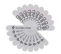Victoria Vynn Lima de Uñas de Doble Cara, Lima de Esmeril, Herramientas de Manicura y Estilismo de Uñas, 10 Piezas (100/180 Blanca Recta)