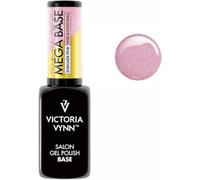 Victoria Vynn Mega Base Esmalte en Gel Híbrido con Glitter UV-LED para Uñas Fuertes y Largas (Rosa Brillante, 8ml)
