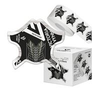 Victoria Vynn Salon Nail Forms Black - Guía para uñas de gel y acrílico, 400 unidades