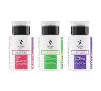 Victoria Vynn Set - Deshidratador de pegamento extra, limpiador de uñas híbrido UV LED y removedor de manicura, 150 ml, limpiador de uñas, removedor de gel UV y pegamento para uñas extra fuerte para