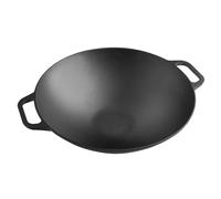 VICTORIA Wok Hierro Fundido Esmaltado Inducción 35,5cm, Apto para Fuego, Barbacoa, Horno, Vitrocerámica, Gas, Cast Iron Skillet, Libre de Tóxicos sin PTFE ni PFOA