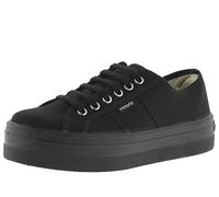 victoria Zapatillas Barcelona 109201 | Lona Negro Monocromo & Plataforma para Niñas