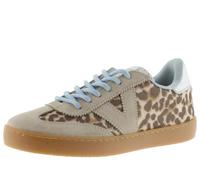victoria Zapatillas Berlín Ciclista Animal Print & Piezas Serraje Al Tono & Suela Caramelo 1126236 para Mujer Beige 39