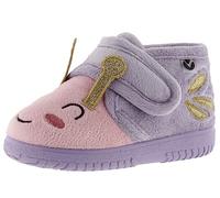 victoria Zapatillas de casa Unisex Ojalá Pelo Animalitos & Tira Adherente & Suela Al Tono 105119 para Niños Lila 21