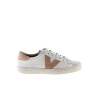 VICTORIA Zapatillas de piel en contraste Berlín. Color Blanco