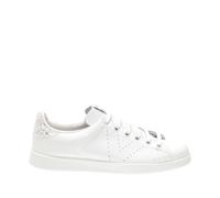 VICTORIA Zapatillas de piel y talonera en brillo. Color Blanco