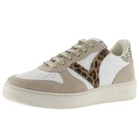 victoria Zapatillas Madrid Efecto Piel & Piezas Serraje & Logotipo Animal Print & Trasera Metalizada 1258277 para Mujer Platino 36