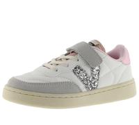 victoria Zapatillas Oslo Efecto Piel & Logotipo Glitter & Trasera Metal 1256107 para Niñas Plata 34