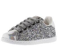 victoria Zapatillas Tenis Glitter & Piezas Metal & Cordones Al Tono 112558 para Niñas Plata 30