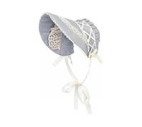 Victorian Bonnet Colonial Pioneer Hat with Lace Tea Party Costume Sun Cap for Women