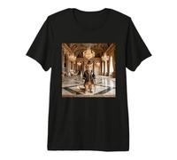 Victorian Cat Gentleman Palace Elegante Interior Clásico Camiseta Premium