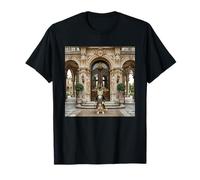 Victorian Cat Manor Entrada Elegante Diseño de Escena clásica Camiseta