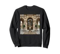 Victorian Cat Manor Entrada Elegante Diseño de Escena clásica Sudadera