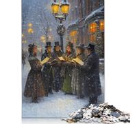 Victorian Christmas Carolers Puzzle Imposible,desafío for Adults Juego Educativo 1000 Piezas Obra De Arte De Juego De para Adultos Y Niños 500pcs (52x38cm)