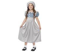 Victorian School Girl Día Del Libro Disfraz Pobre Niña Criada Edad 4-12