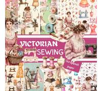 VICTORIAN SEWING SCRAPBOOK PAPER: This is a double sided craft paper, used in DIY junk journals, EPHEMERA, ORIGAMI, DECOUPAGE, MIXED MEDIA ART, Collage