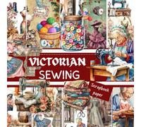 VICTORIAN SEWING SCRAPBOOK PAPER: This is a double sided craft paper, used in DIY junk journals, EPHEMERA, ORIGAMI, DECOUPAGE, MIXED MEDIA ART, Collage