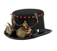 Victorian Styles Gear Embellecido Top con Gafas y Metal Gears Top Punk Moda Accesorios para Adultos Hombres Victorian Gothic Gear Accesorios