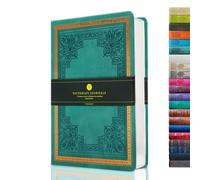 VICTORIA'S JOURNALS Cuaderno de viaje de piel sintética con tapa dura, estilo vintage, tamaño A5, 14 x 21 cm