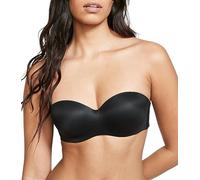 Victoria's Secret Body by Victoria - Sujetador sin tirantes multidireccional ligeramente forrado (34B-38DDD), Negro liso, 75F