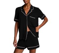 Victoria's Secret Conjunto de pijama corto (XS-XXL), Black W Angel Pink Piping, XL