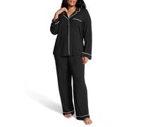 Victoria's Secret Conjunto de pijama largo (XS-XXL), Black W Angel Pink Piping, XS